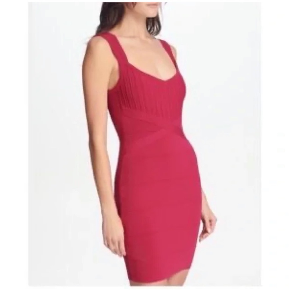 Pink Guess Bandage Knit Dress